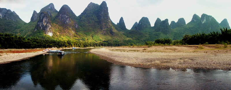 Karst Mountains and River