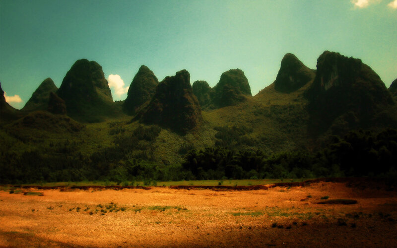 Karst mountains landscape