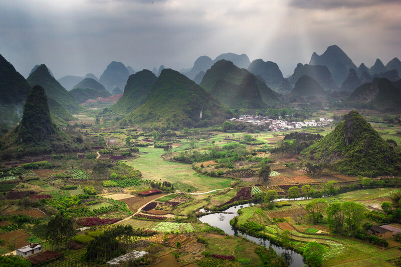 Karst Mountains Landscape — Green, Dramatic