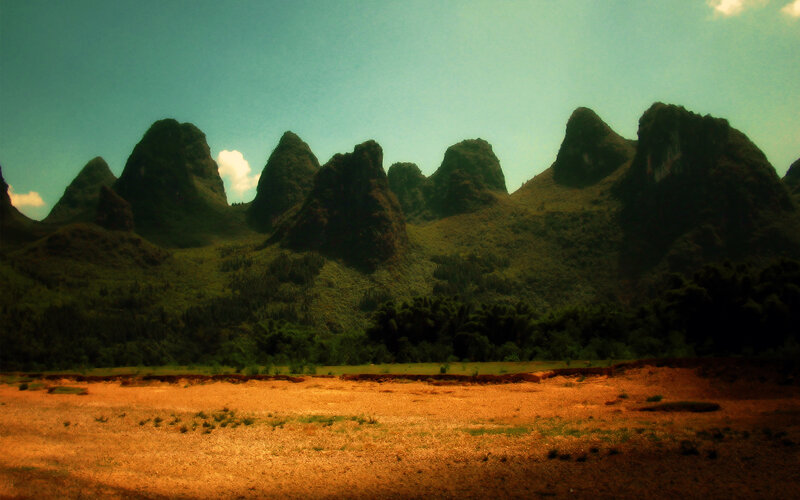 Karst mountains landscape