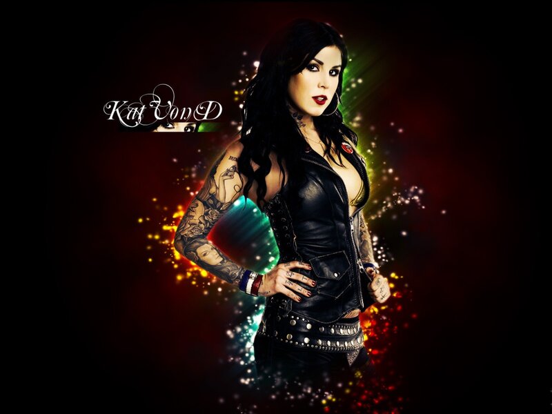 Kat Von D with tattoos