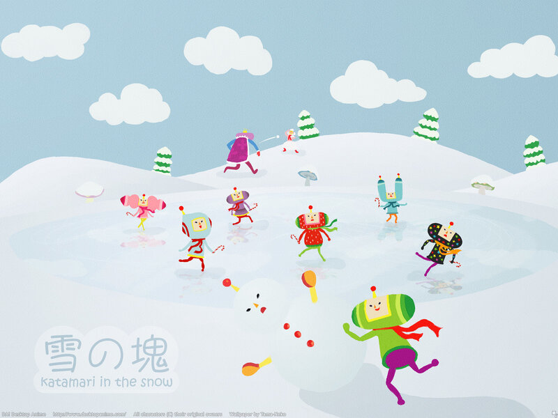 Katamari Characters in Snow