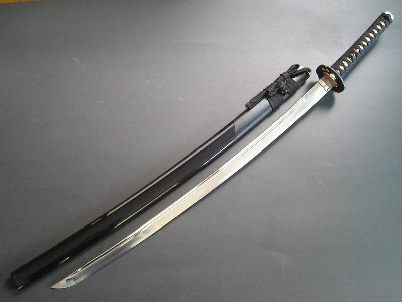 Katana Sword and Scabbard — Black