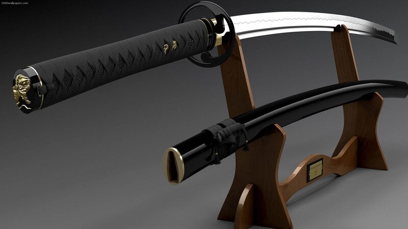 Katana sword on display