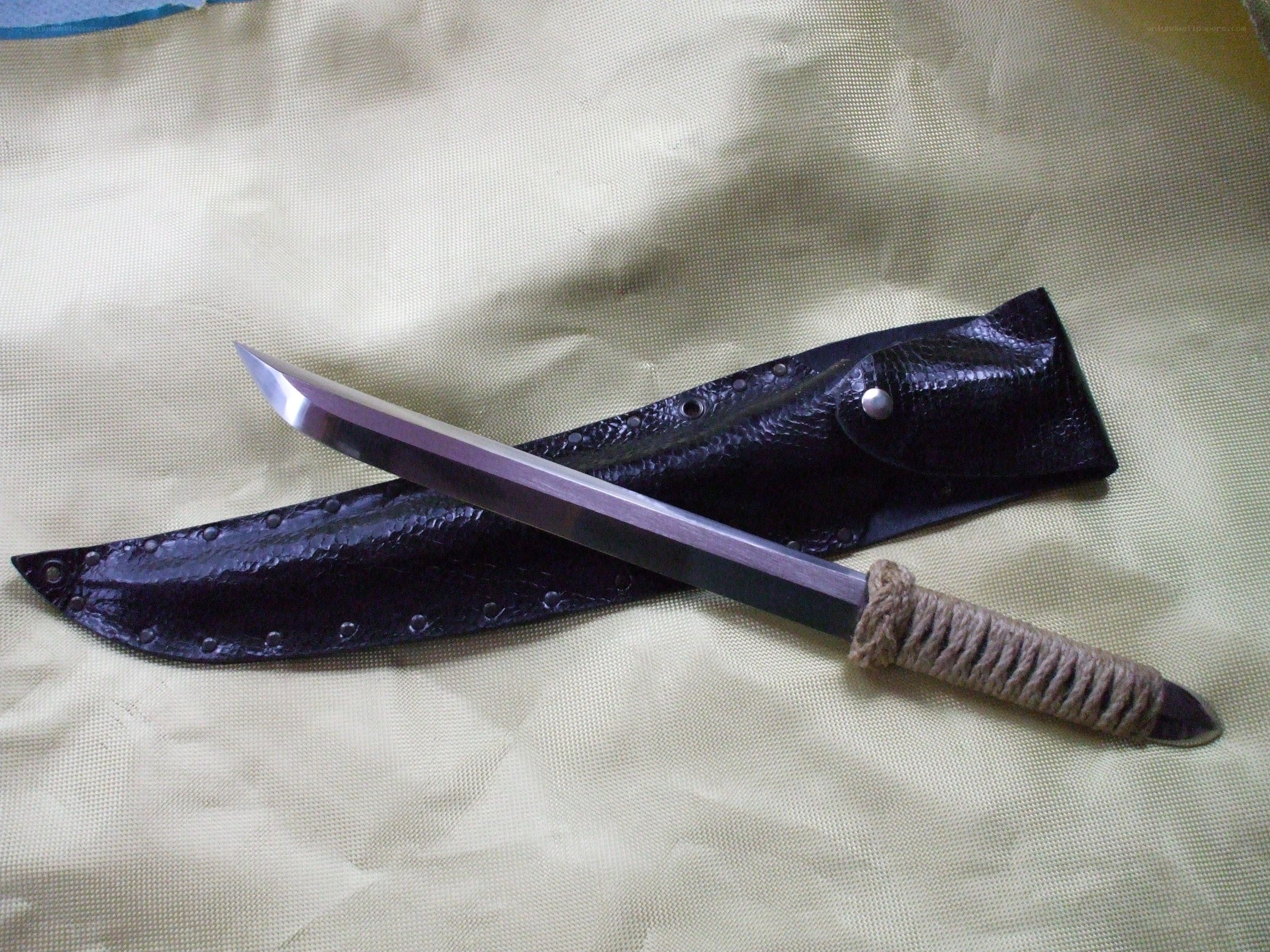 Katana with leather sheath