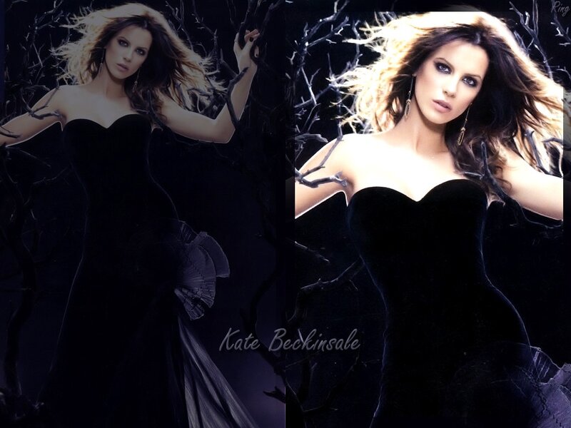 Kate Beckinsale in black dress