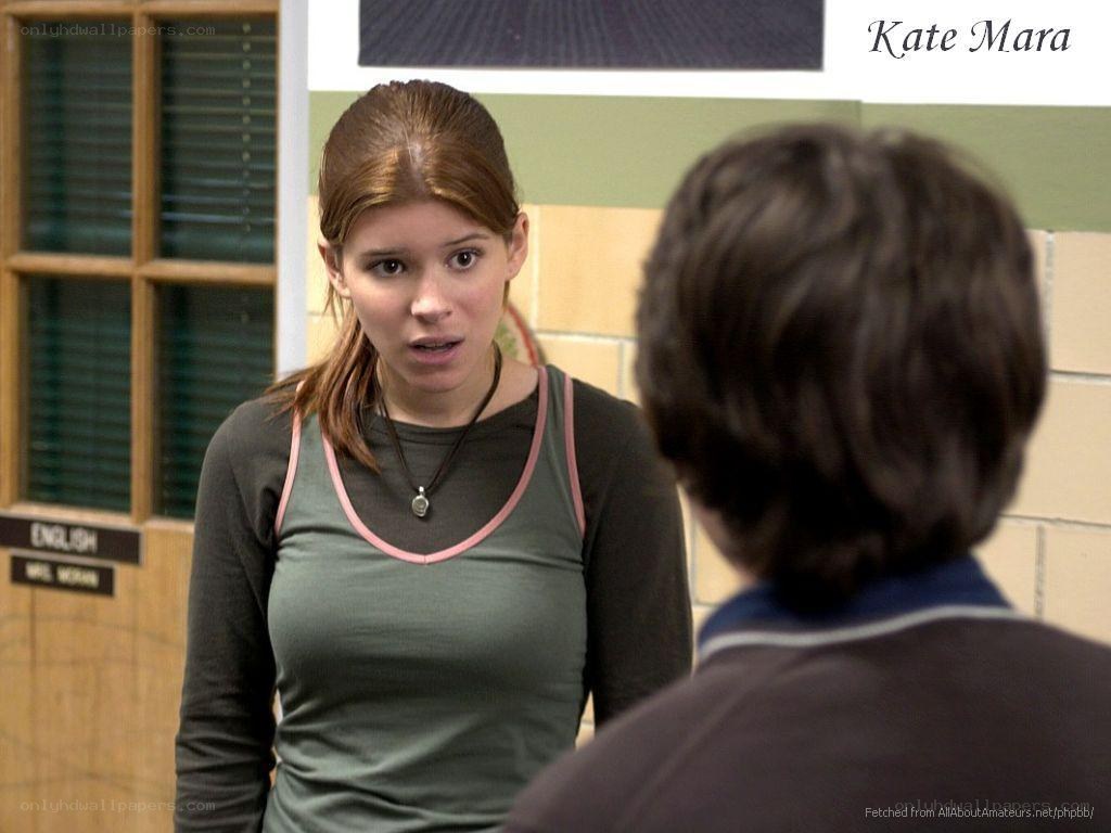 Kate Mara in a school hallway