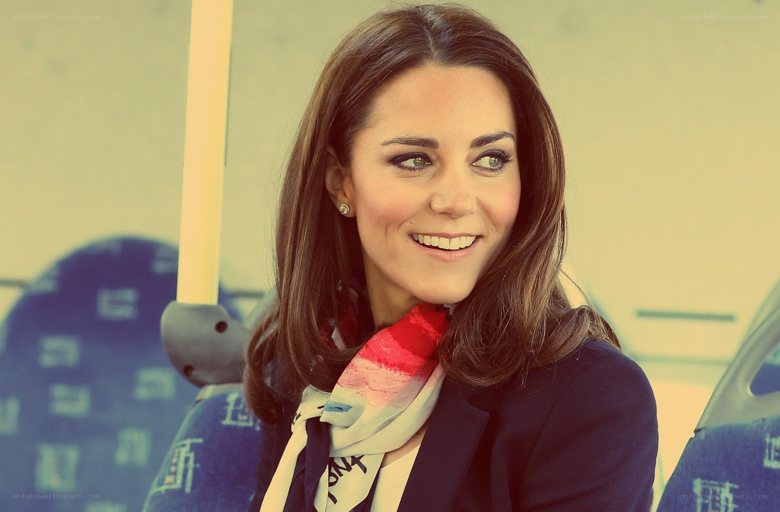 Kate Middleton on a bus