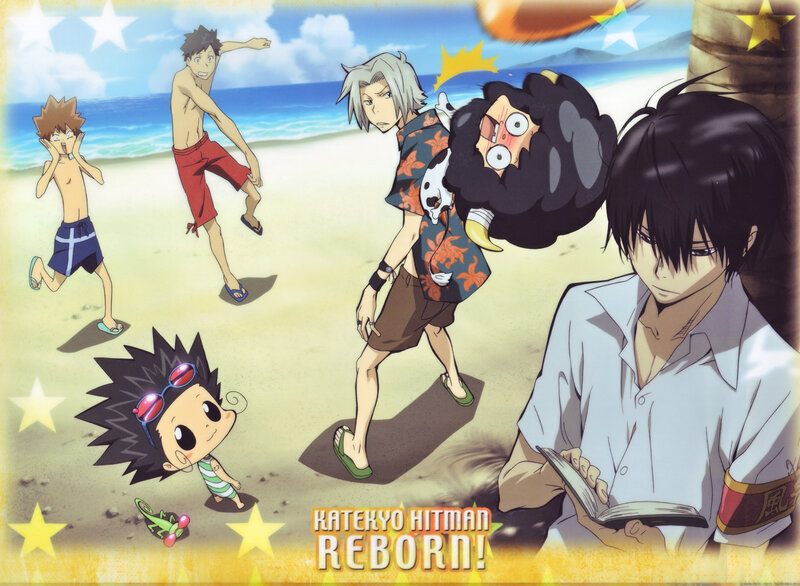 Katekyo Hitman Reborn characters at beach