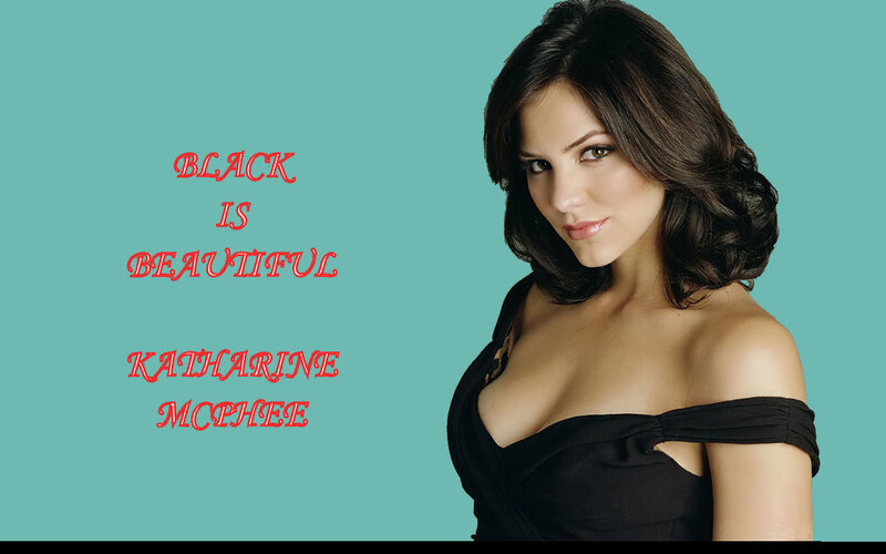 Katharine McPhee in black dress