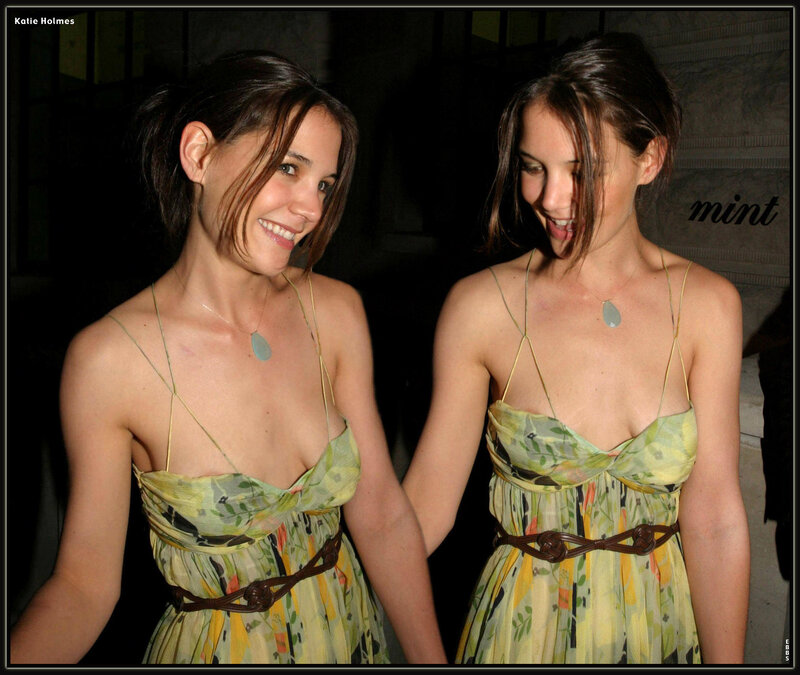 Katie Holmes in floral dress