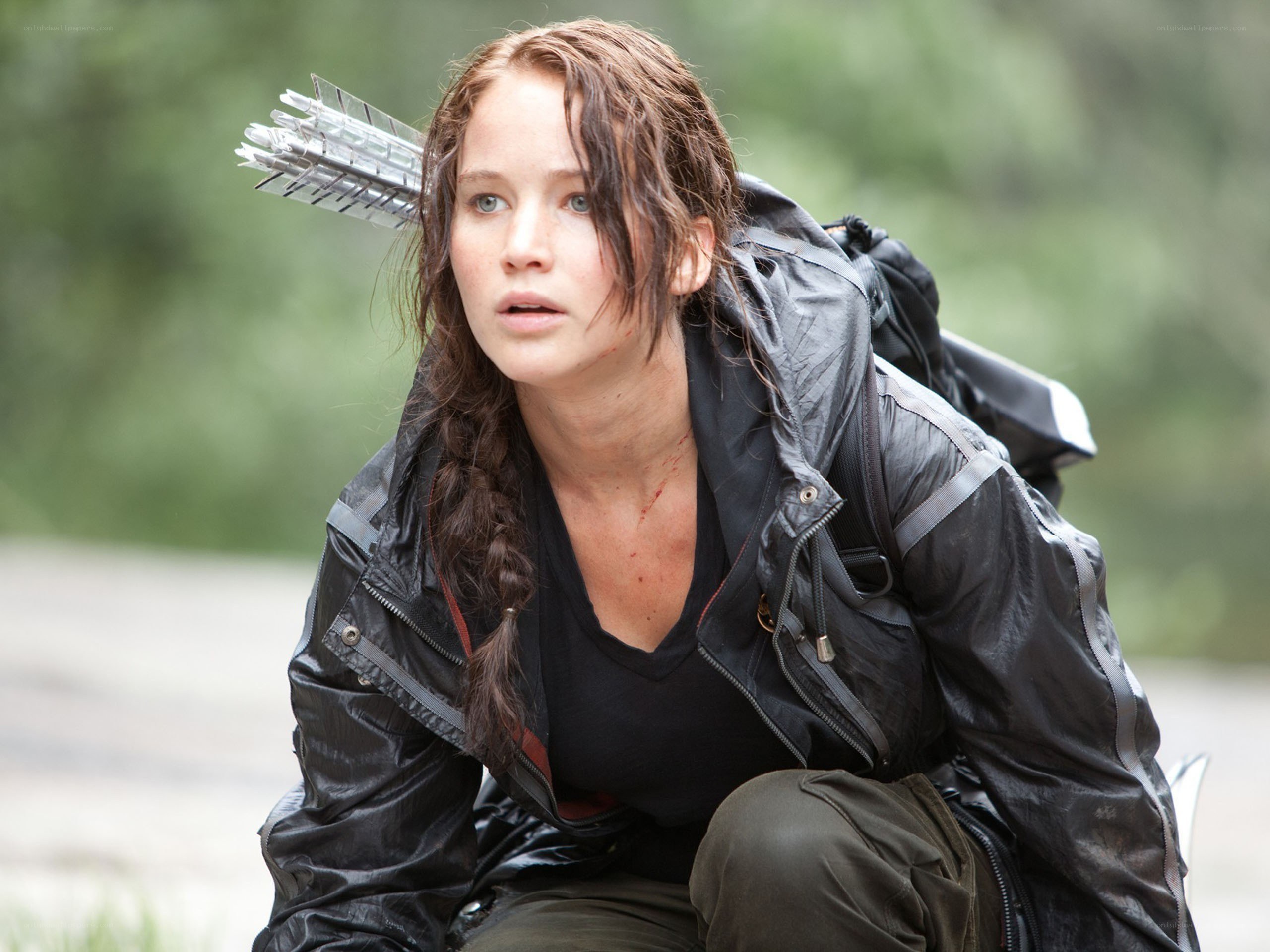 Katniss Everdeen in forest