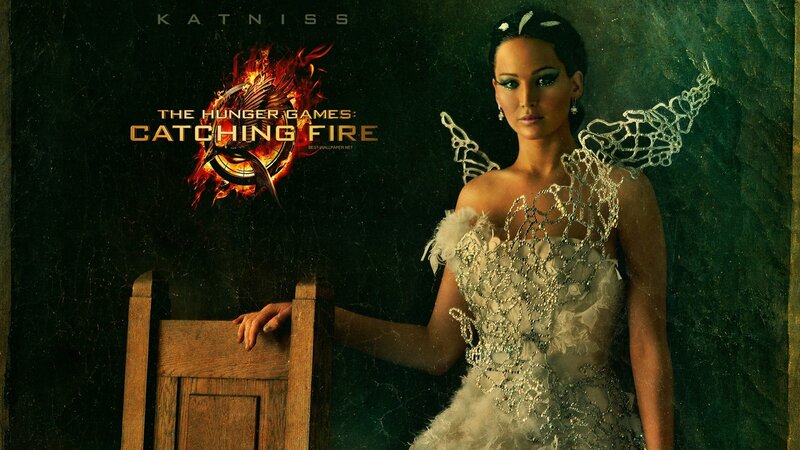 Katniss in white dress