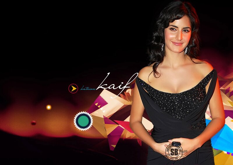 Katrina Kaif in a black dress