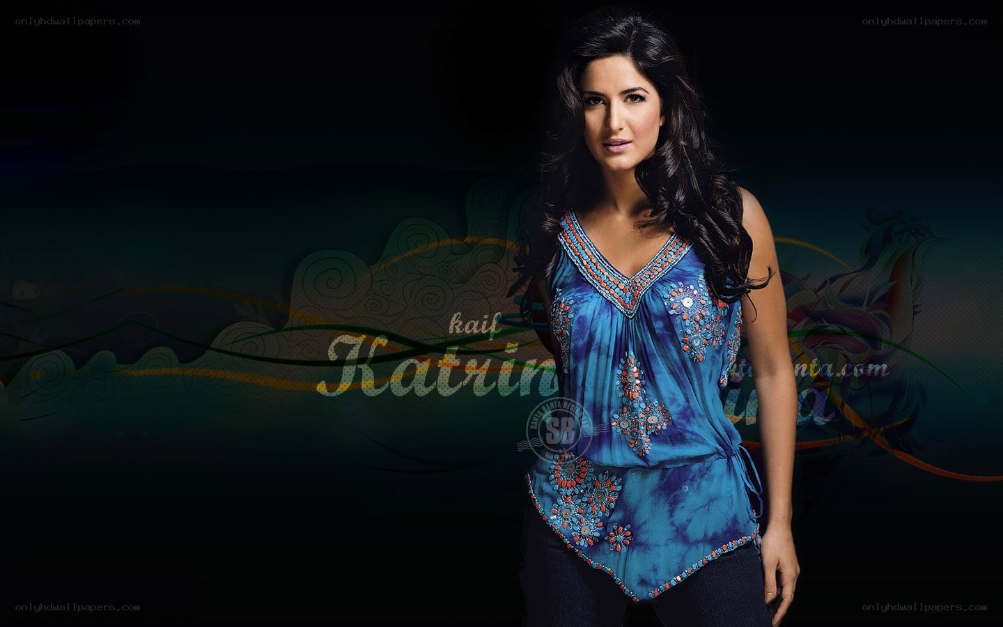Katrina Kaif in blue top