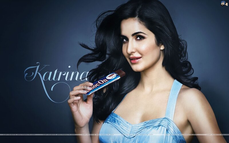 Katrina Kaif with chocolate bar