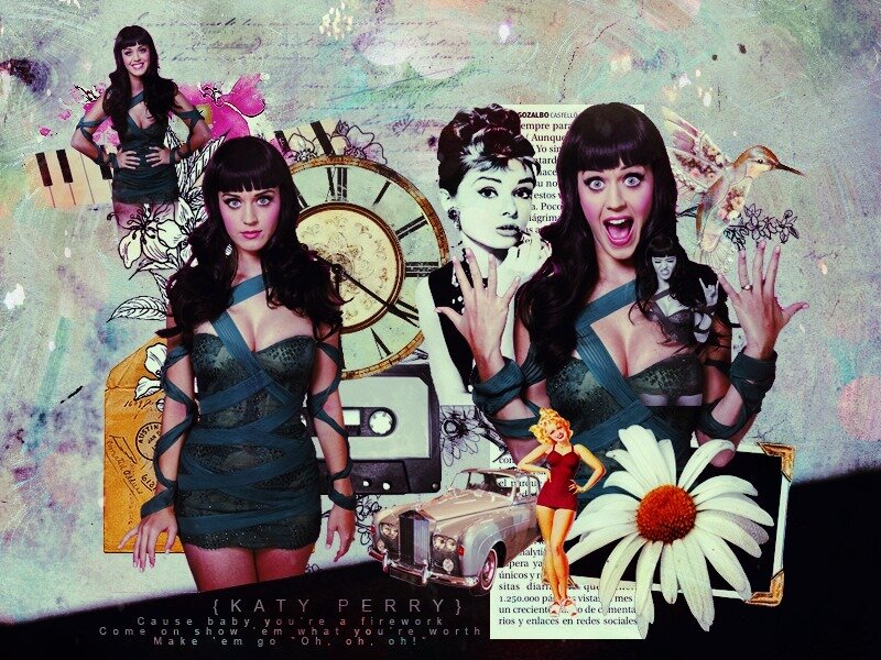 Katy Perry Collage — Green