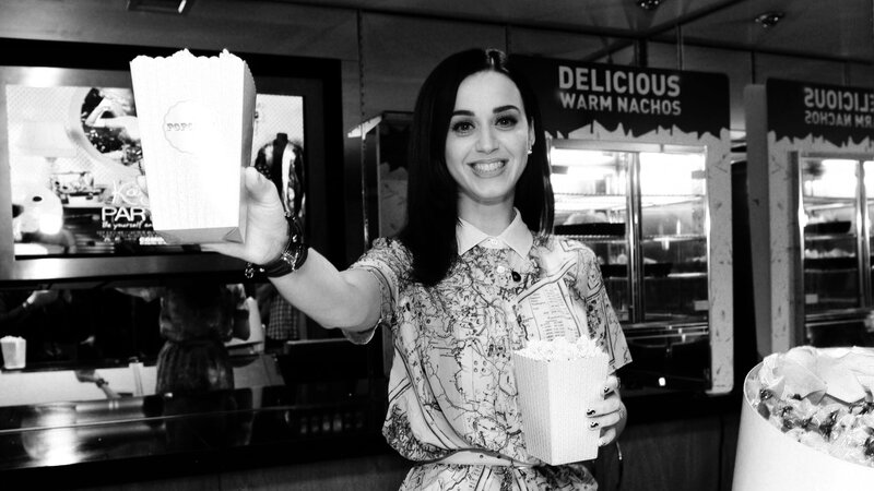 Katy Perry holding popcorn