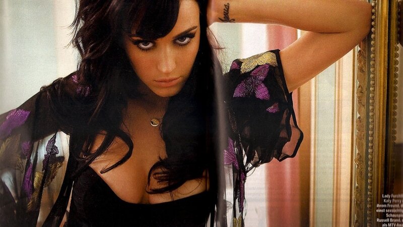 Katy Perry in a black dress