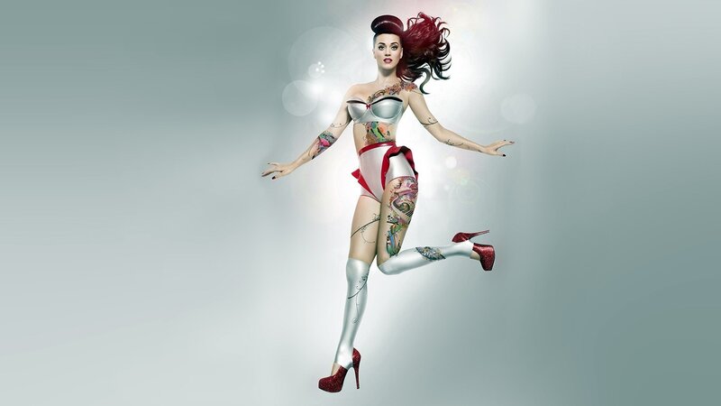 Katy Perry in a stylized photoshoot