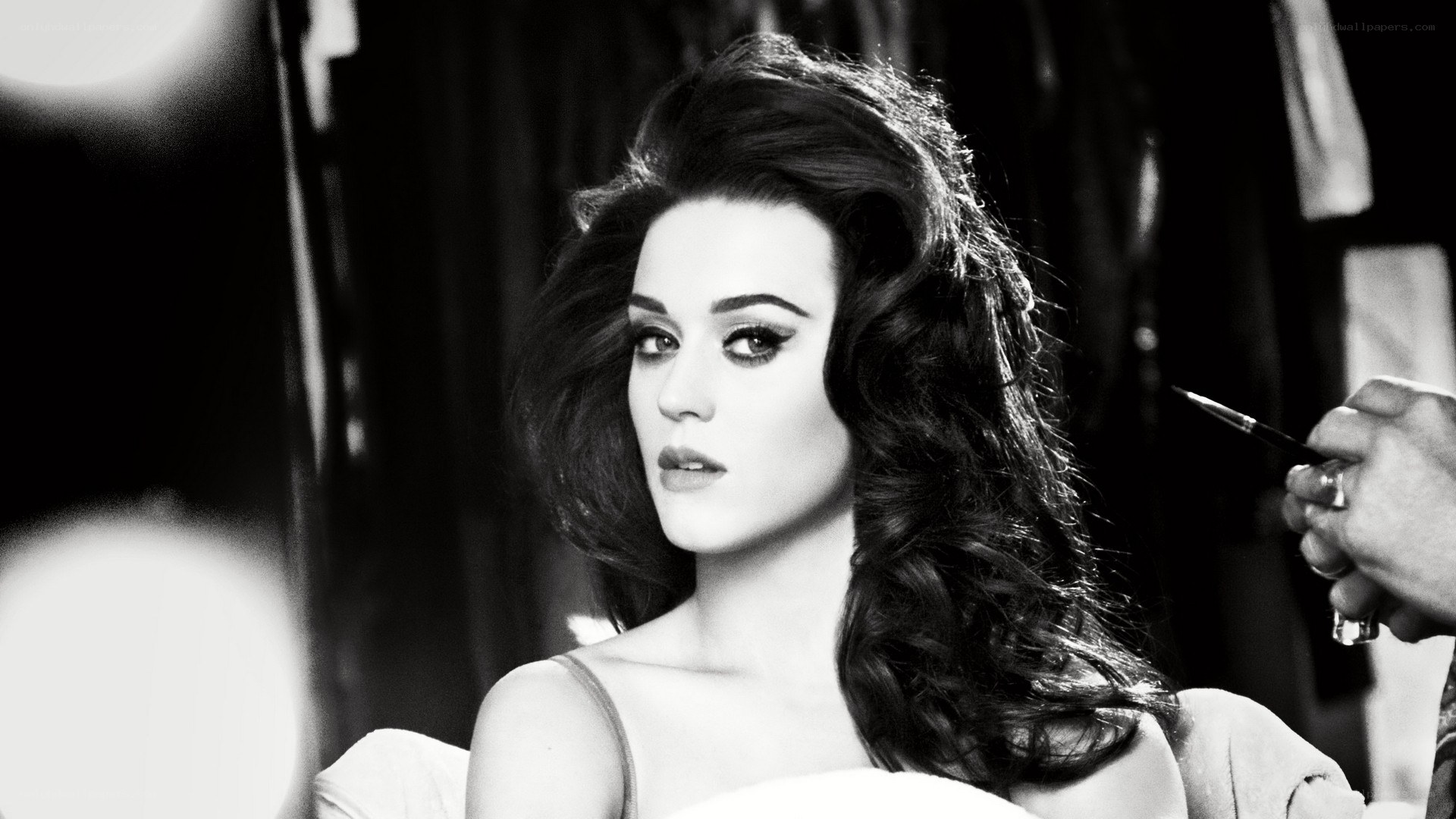 Katy Perry in black and white