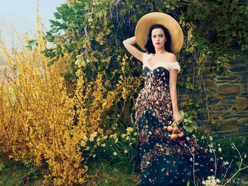 Katy Perry in floral dress