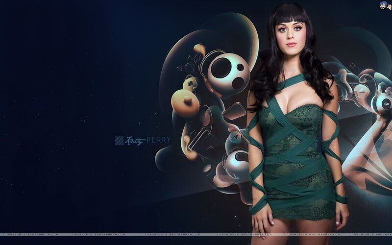 Katy Perry in green dress