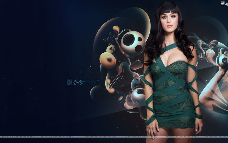 Katy Perry in green dress