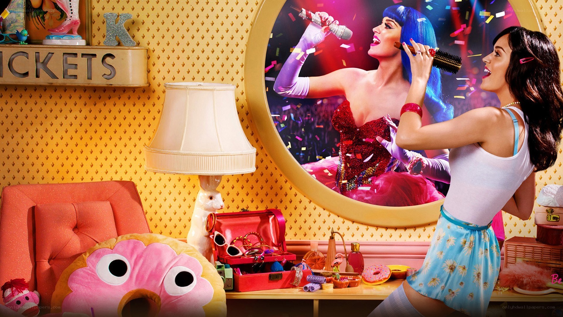 Katy Perry in her room