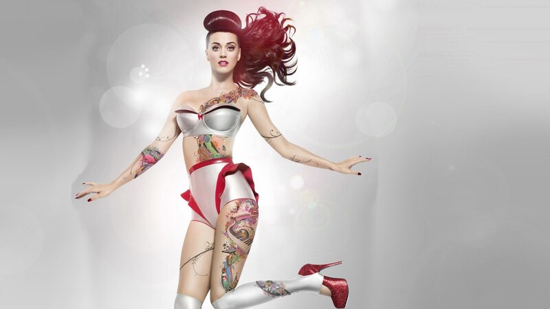 Katy Perry in tattooed outfit