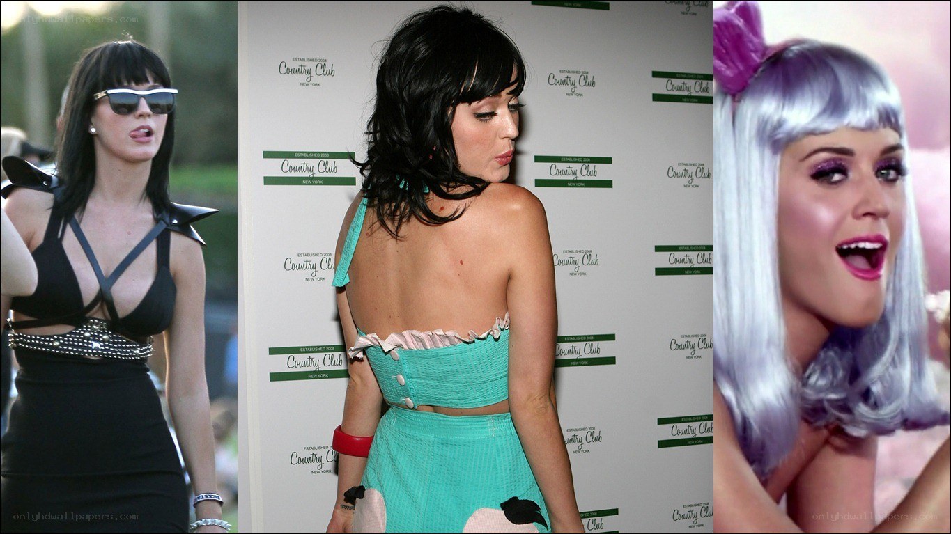 Katy Perry in three different looks