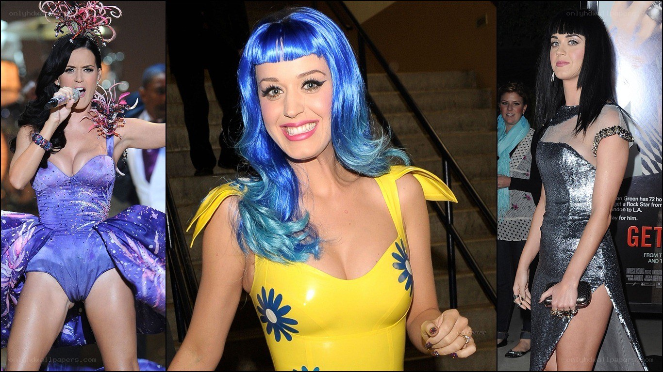 Katy Perry in three different looks