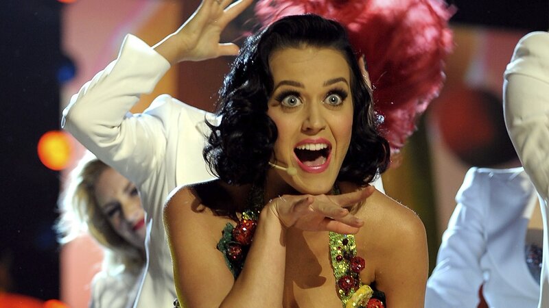 Katy Perry on stage performing