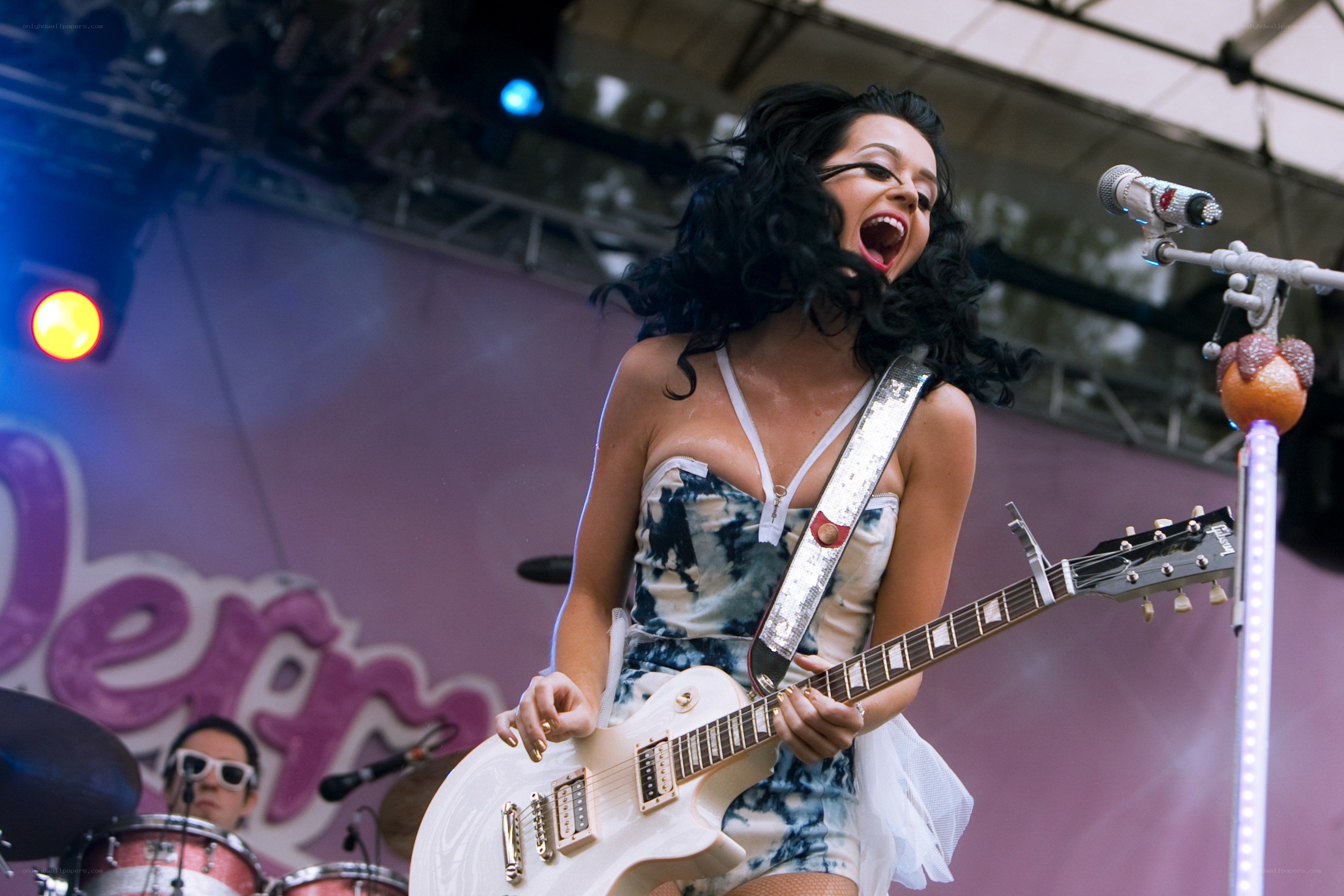Katy Perry performing on stage