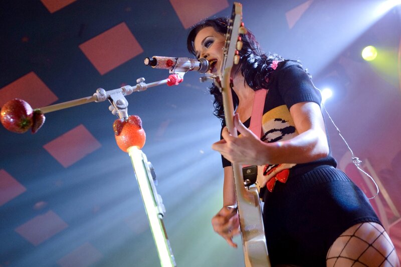 Katy Perry performing on stage