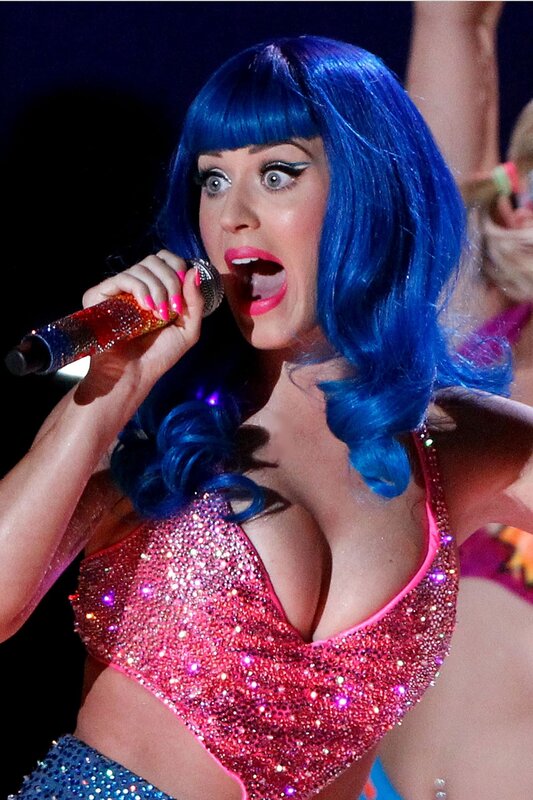 Katy Perry performing on stage