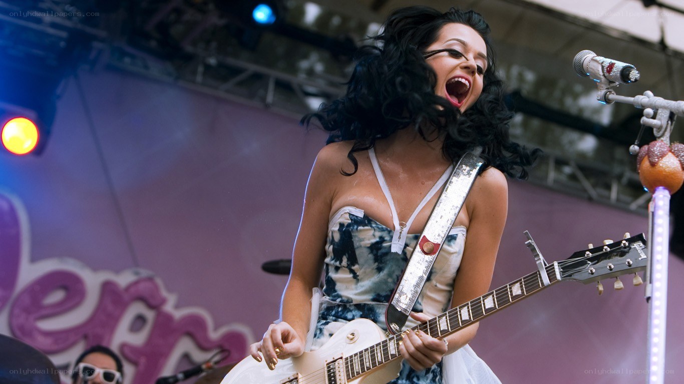 Katy Perry performing on stage