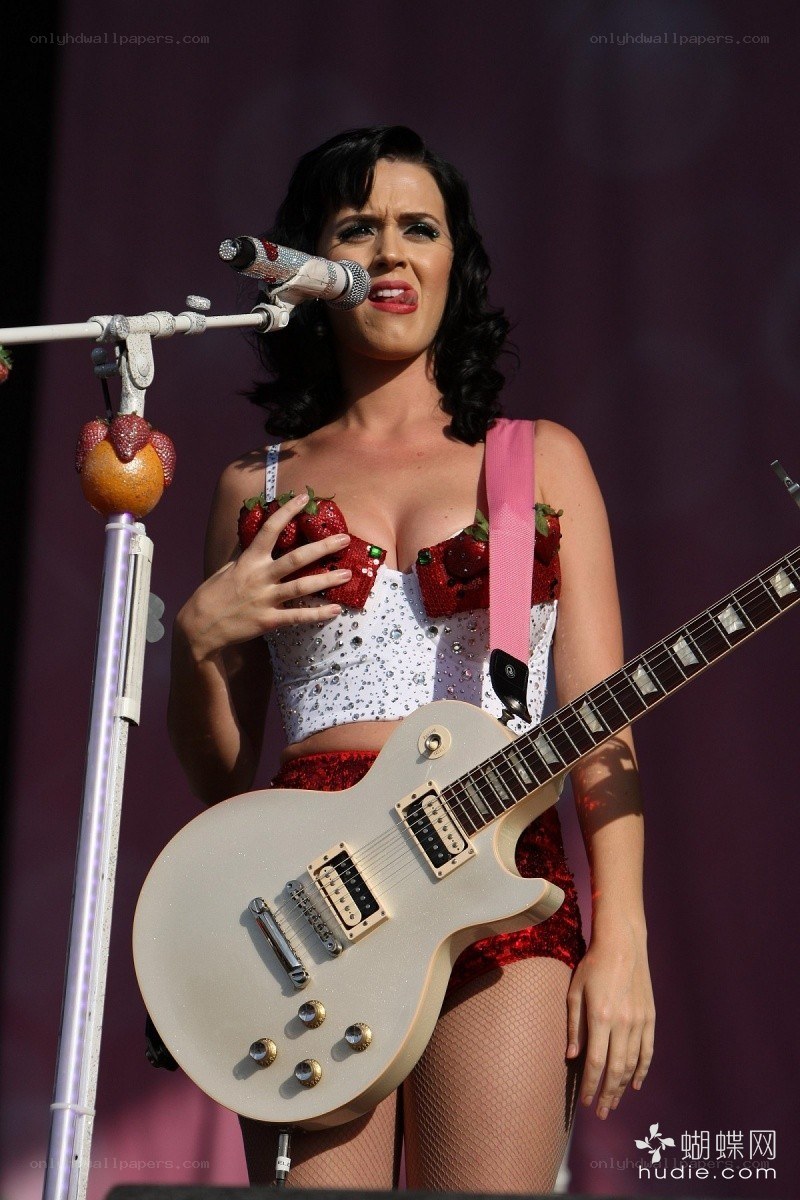 Katy Perry performing on stage