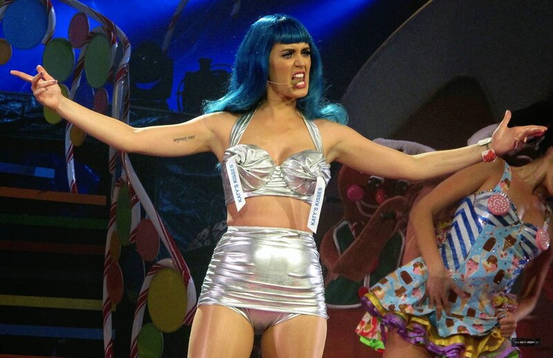 Katy Perry performing on stage