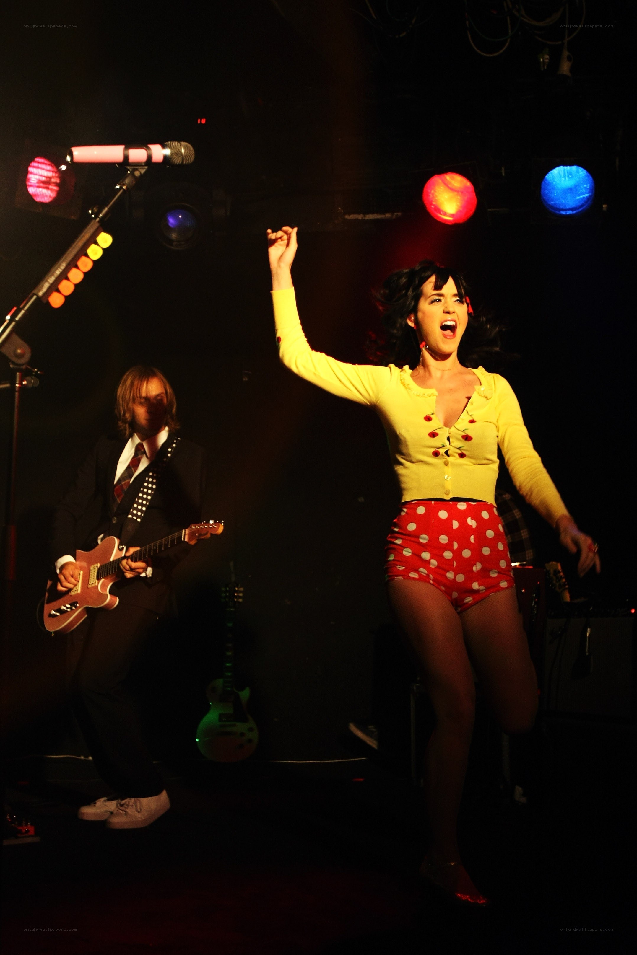 Katy Perry performing on stage