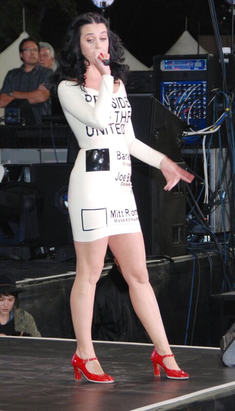 Katy Perry performing on stage