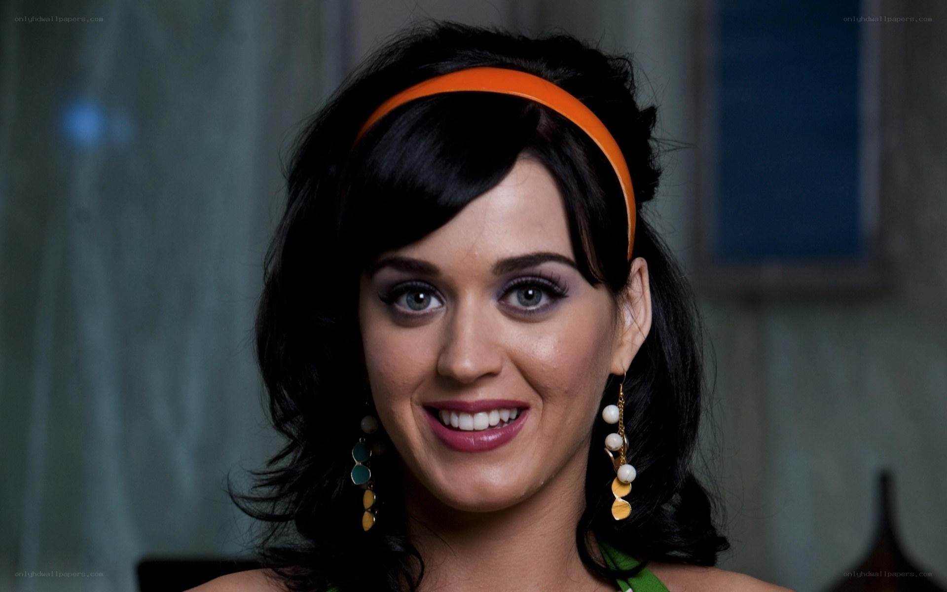 Katy Perry smiling with headband