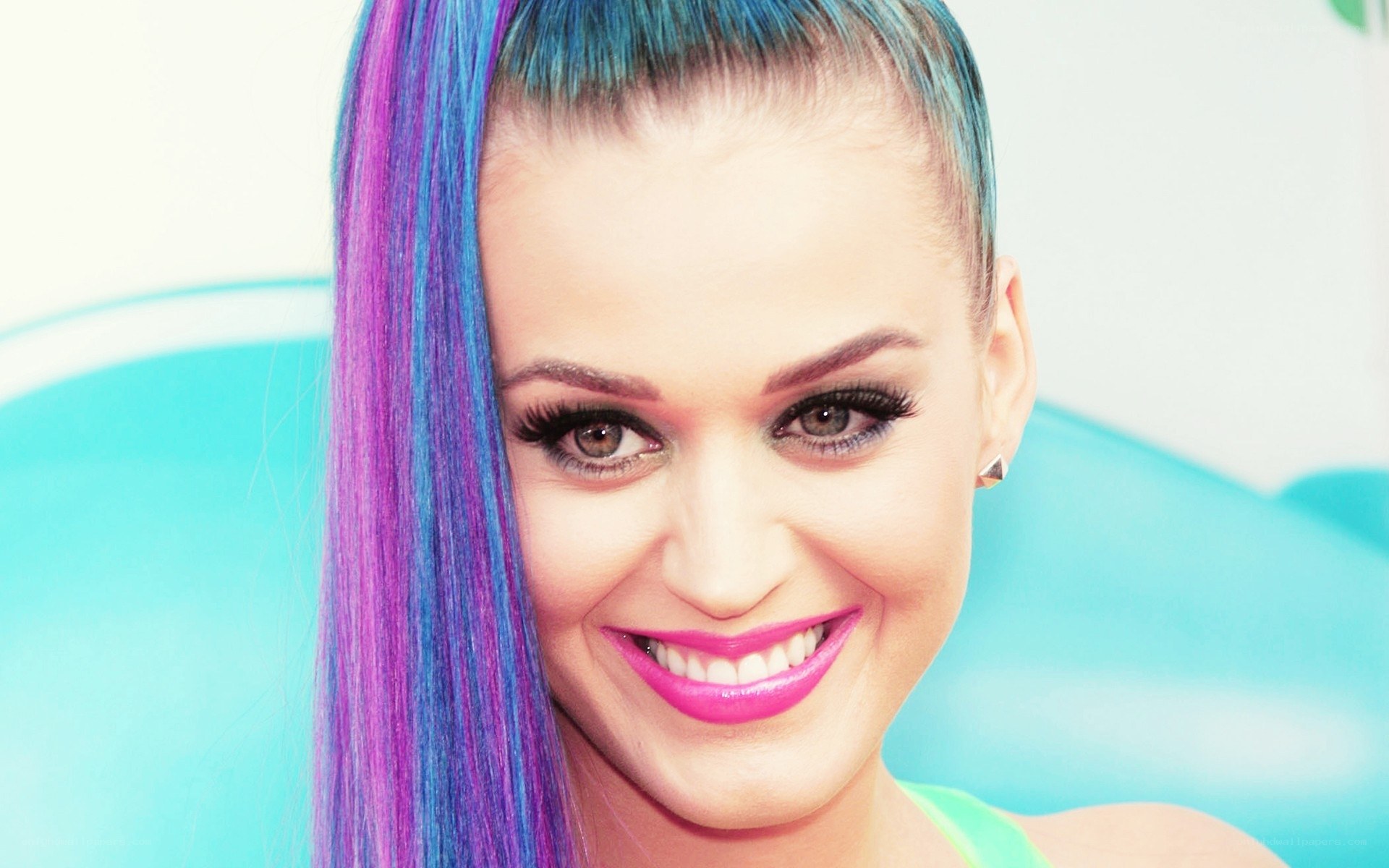 Katy Perry with colorful hair