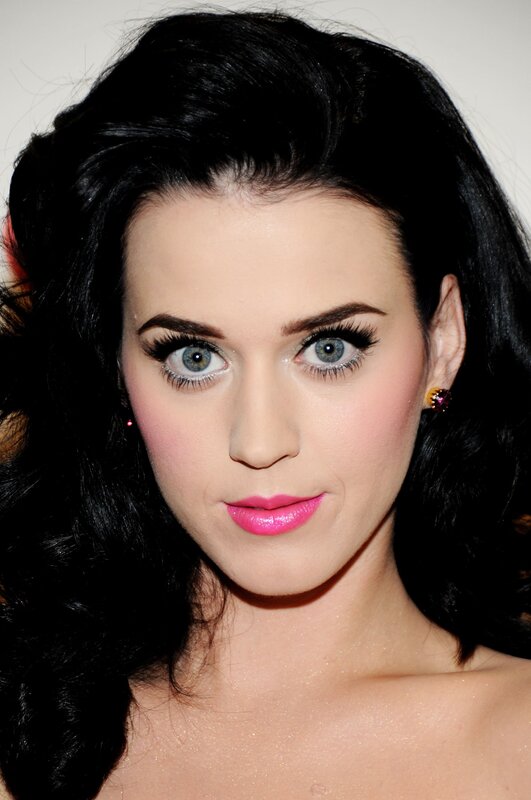 Katy Perry with pink lipstick