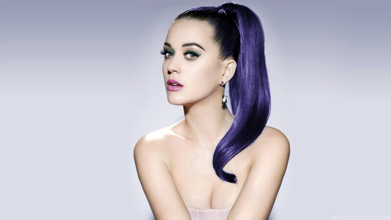 Katy Perry with purple hair