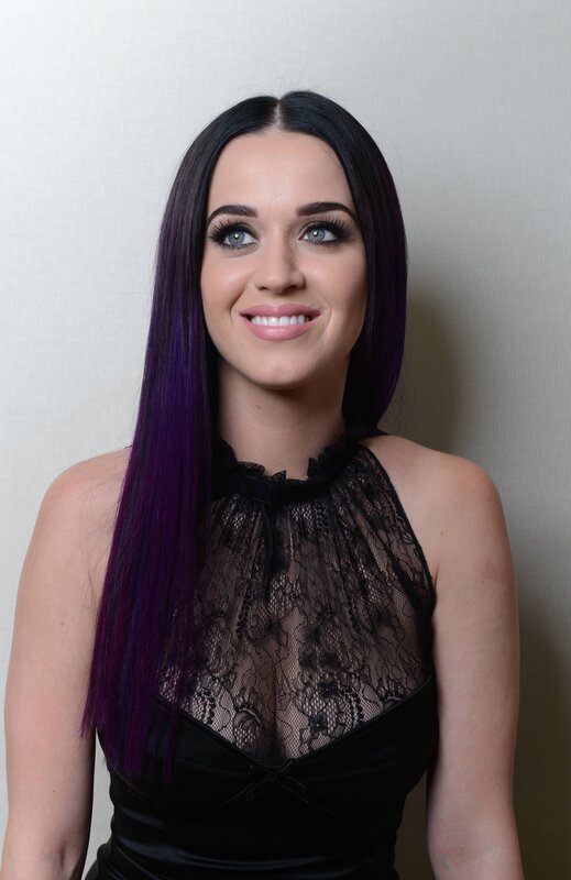 Katy Perry with purple hair