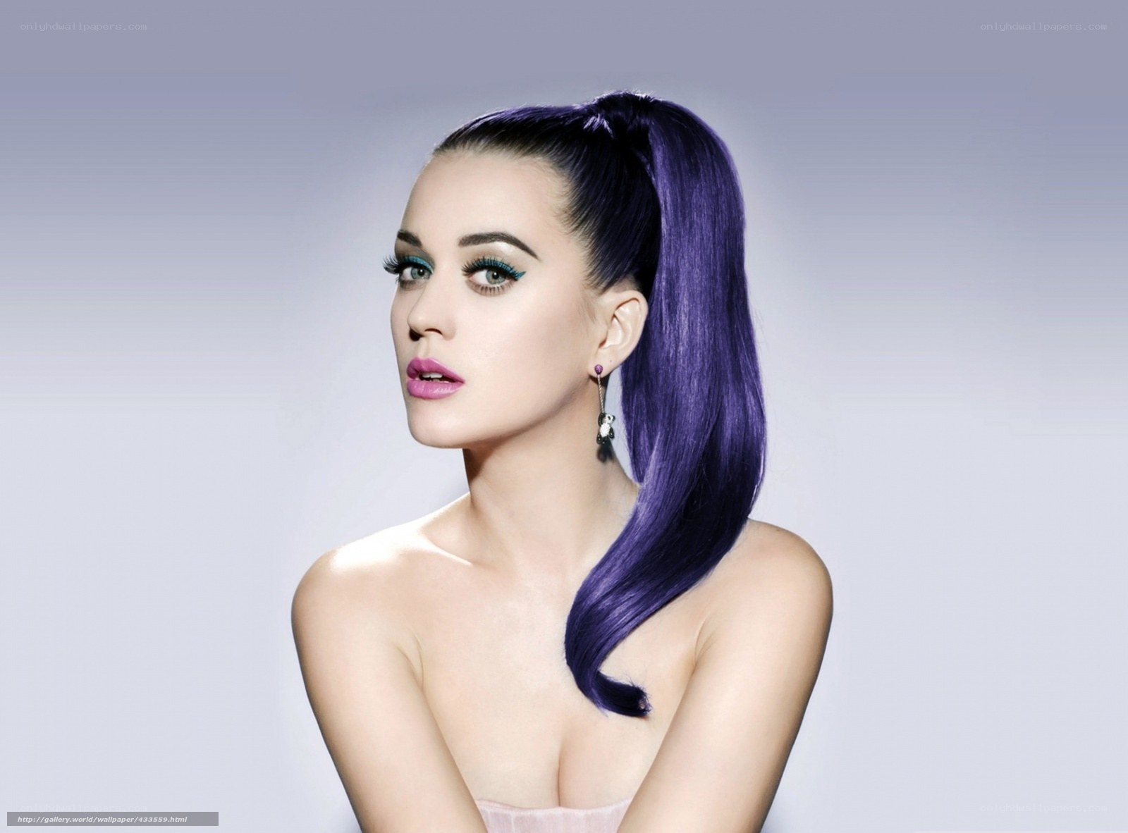 Katy Perry with purple hair