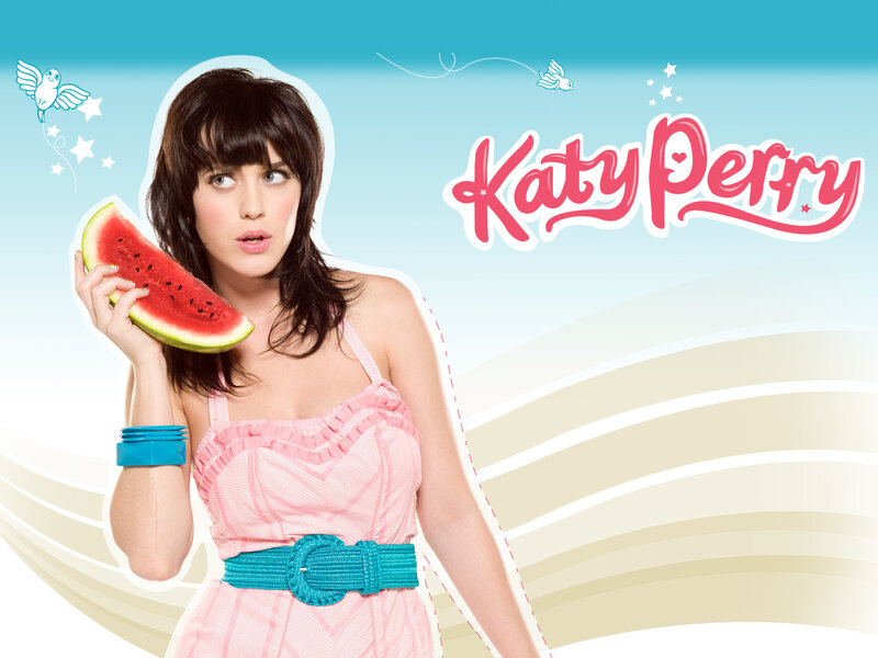 Katy Perry with watermelon