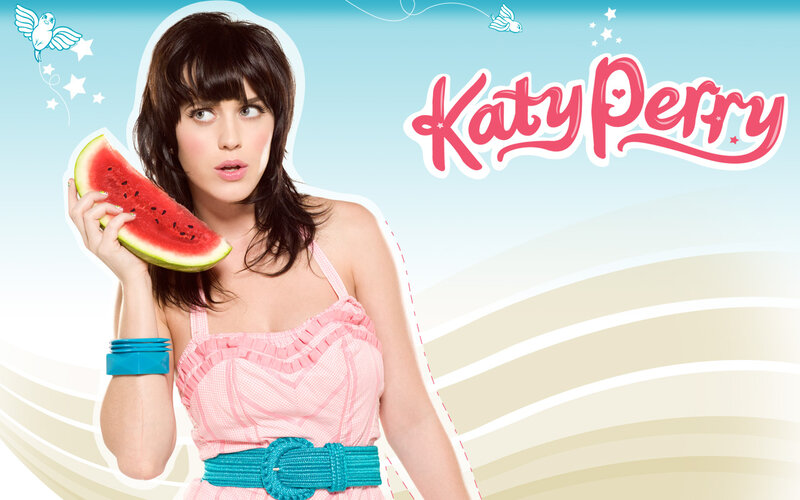 Katy Perry with watermelon