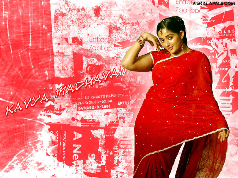 Kavya Madhavan in red saree